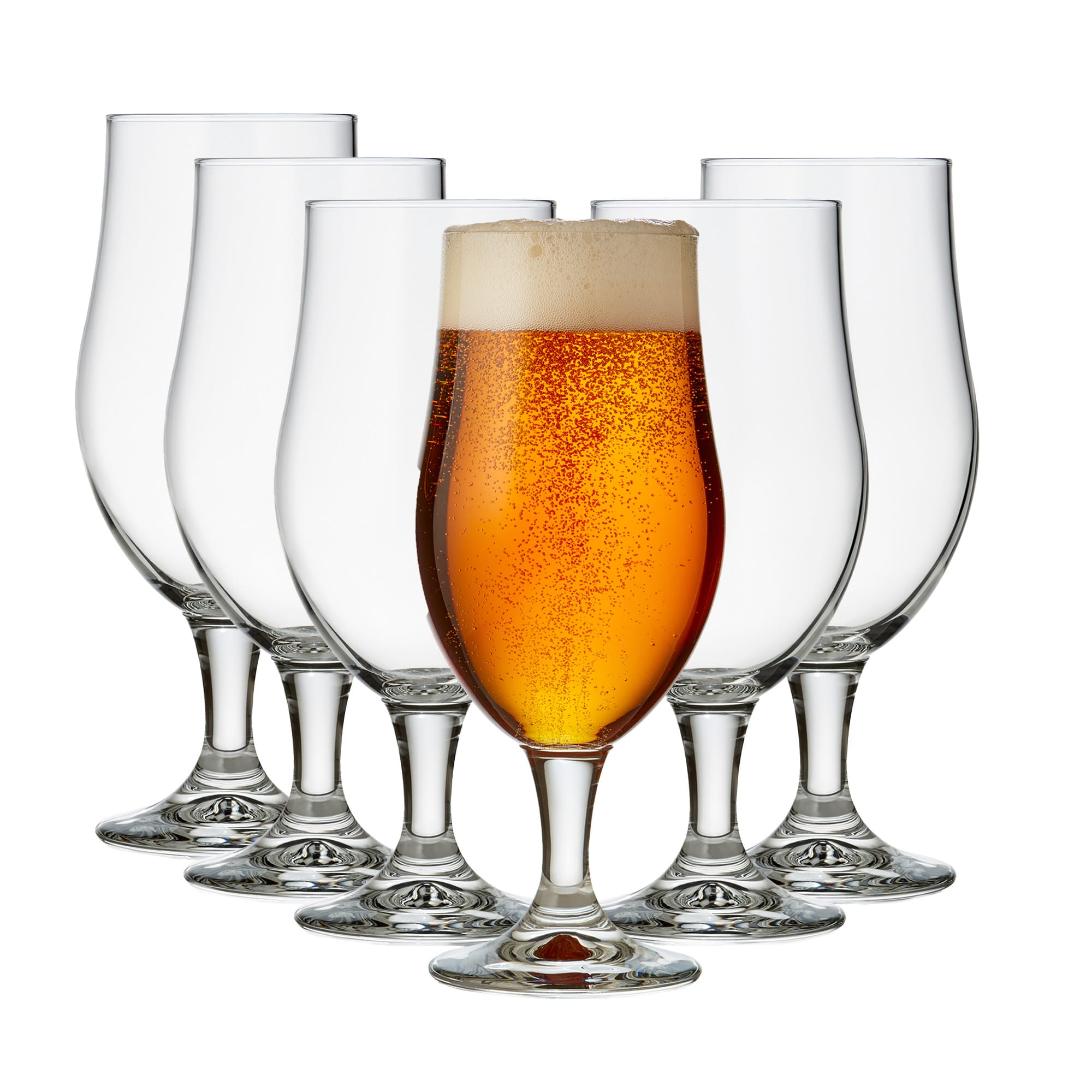 Libbey Craft Brews Belgian Ale Beer Glasses, 16.5 ounce, Set of 6