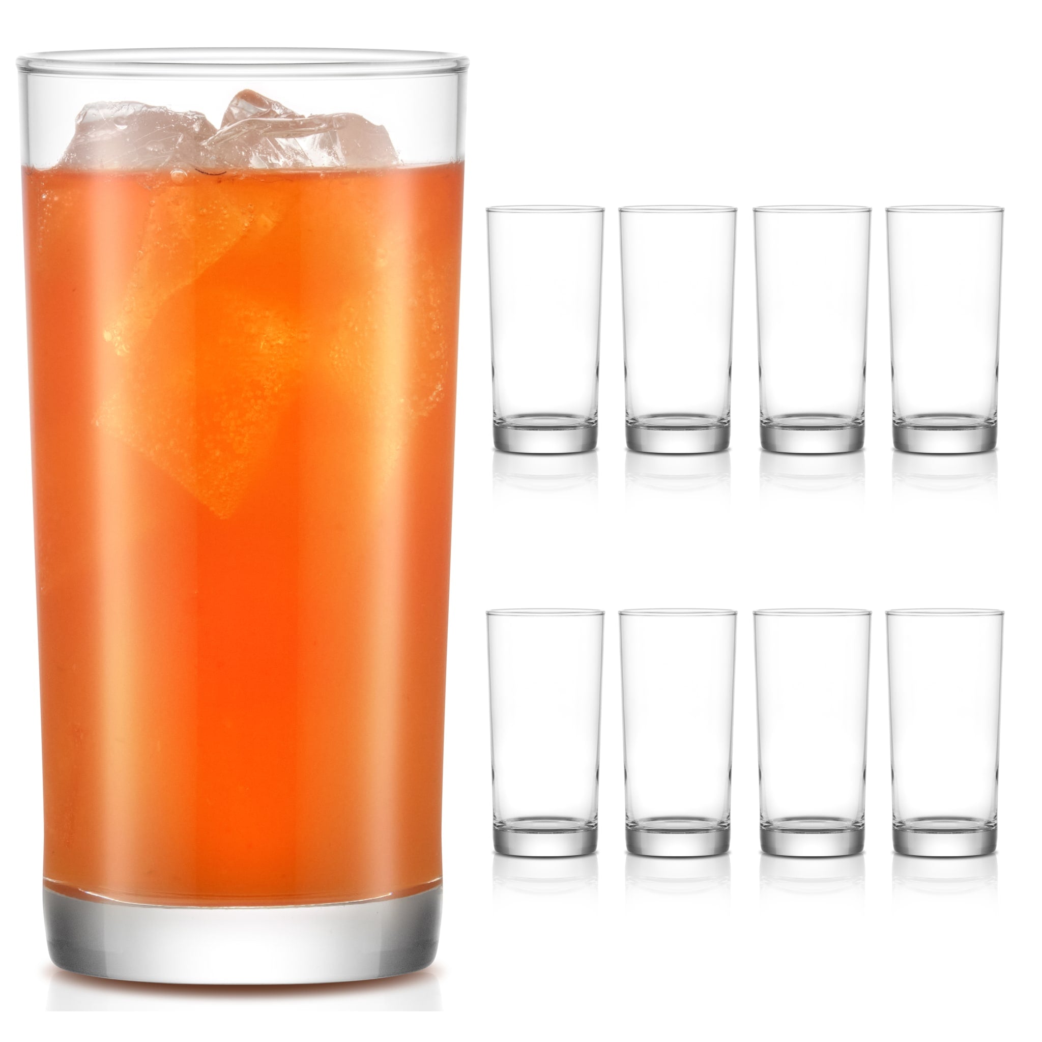 Libbey Heavy Base Tumbler Glasses, 15.5 ounce, Set of 8