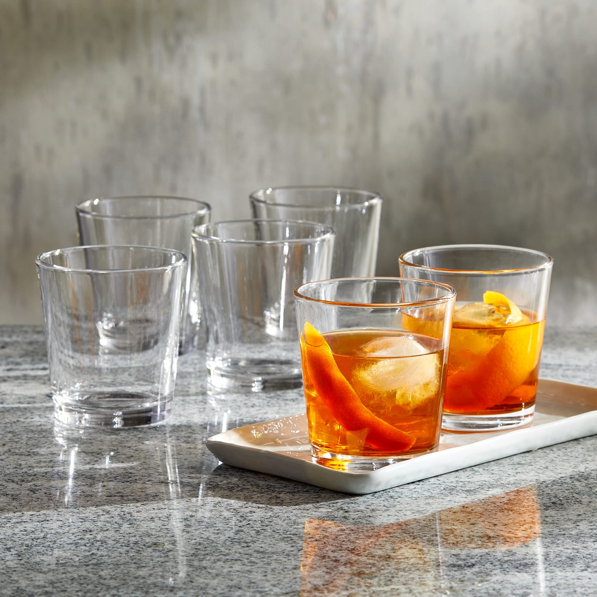 Libbey Bar Essentials Double Old Fashioned Glasses, 12 ounce, Set