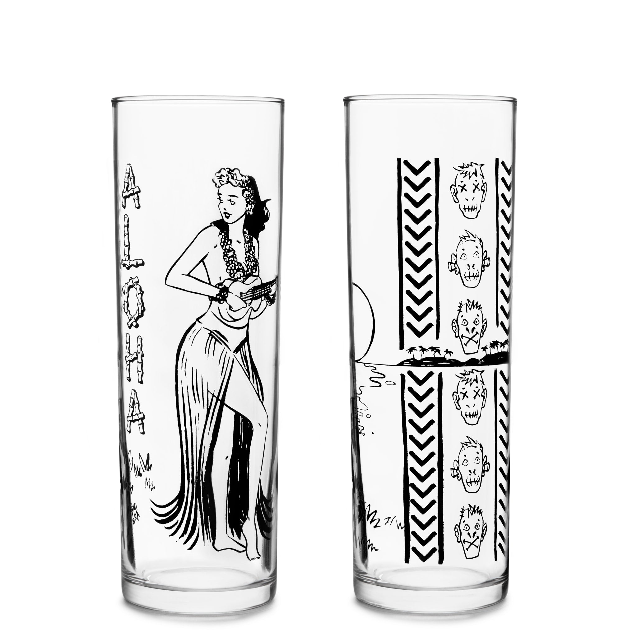 Libbey Tiki Kahiko Zombie Glass, Clear, 13.5 ounce, Set of 4