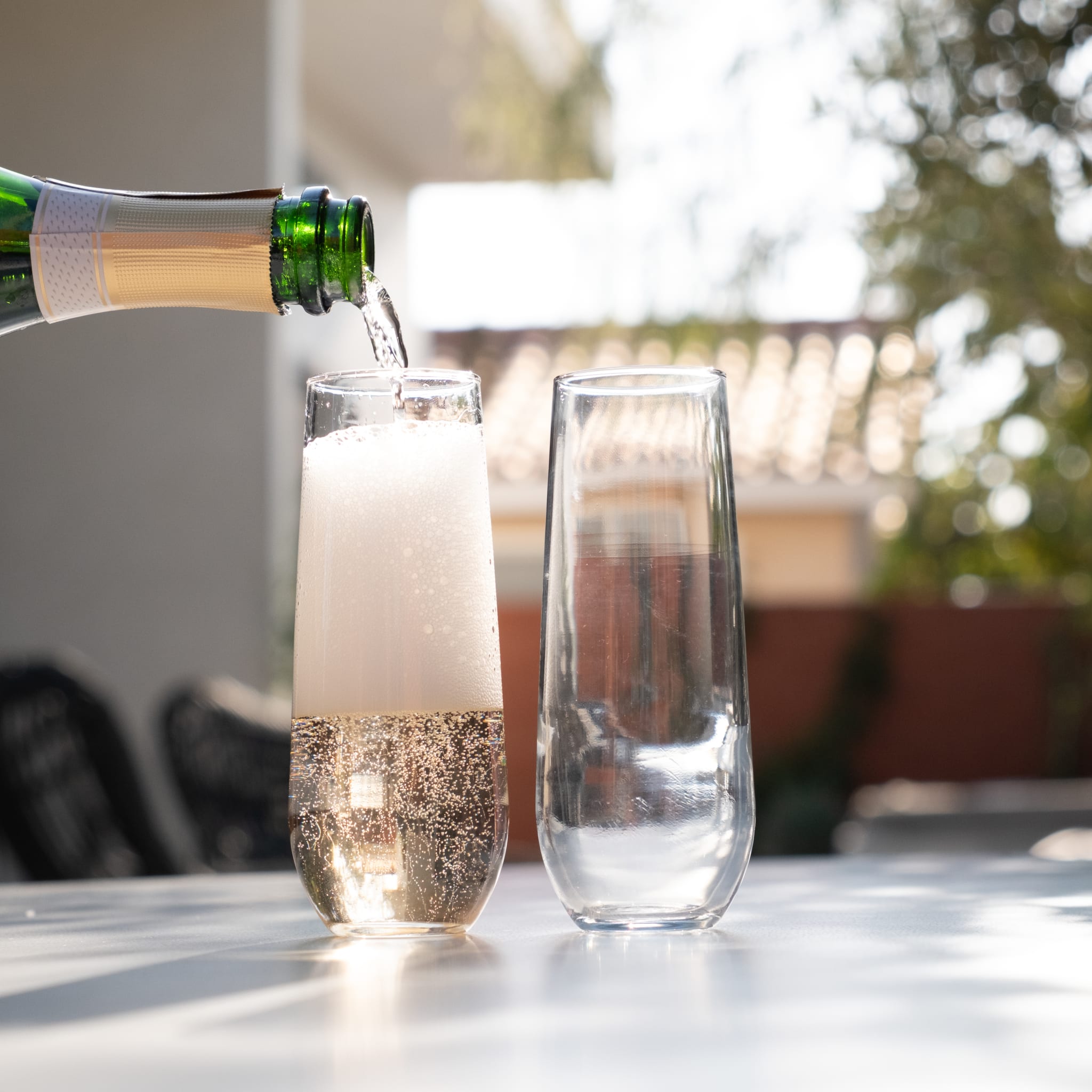 Libbey Stemless Champagne Flute Glasses - Thumbnail 2