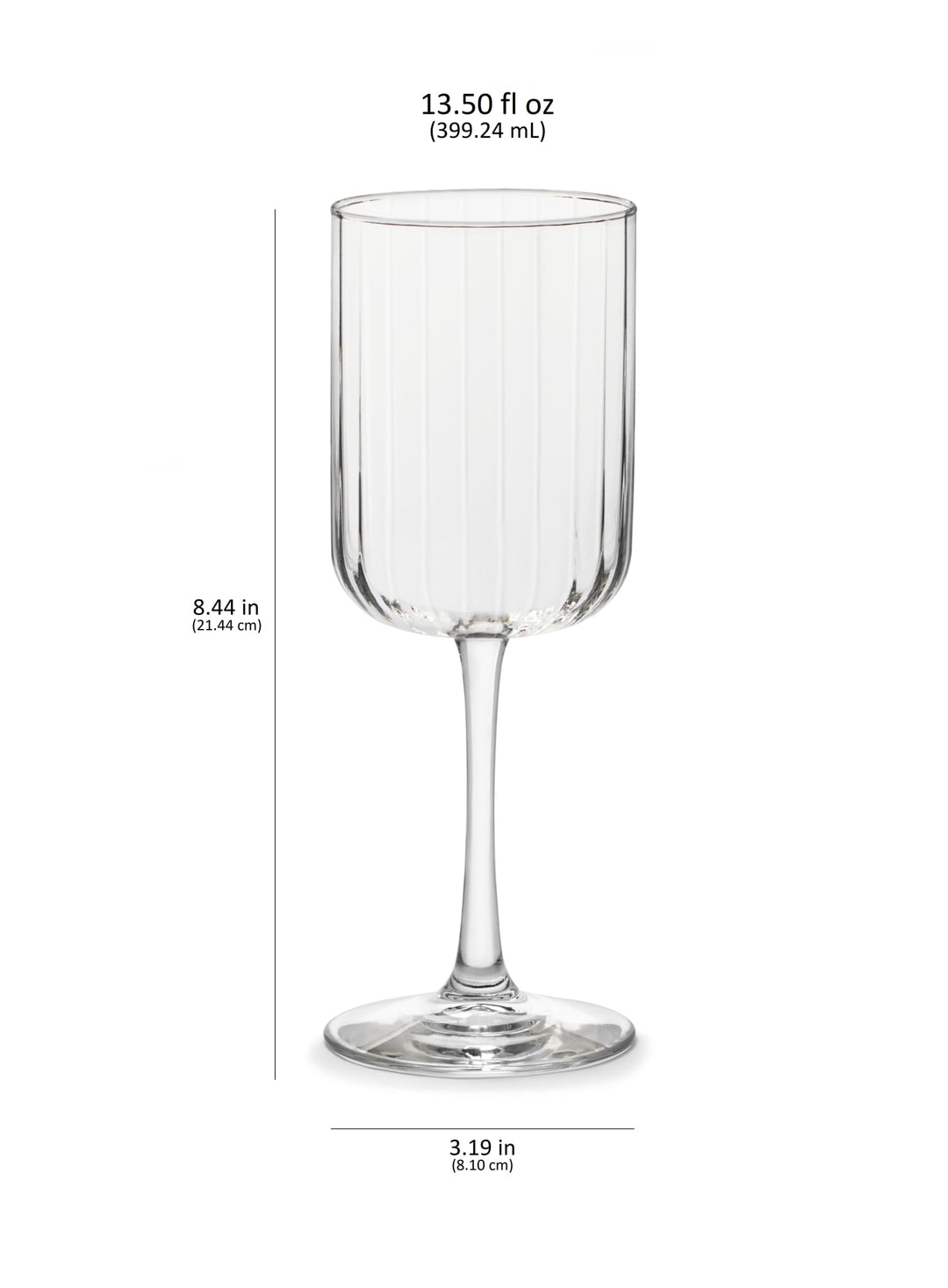 Verres à vin tout usage à panneaux Libbey, 13,5 onces, lot de 4