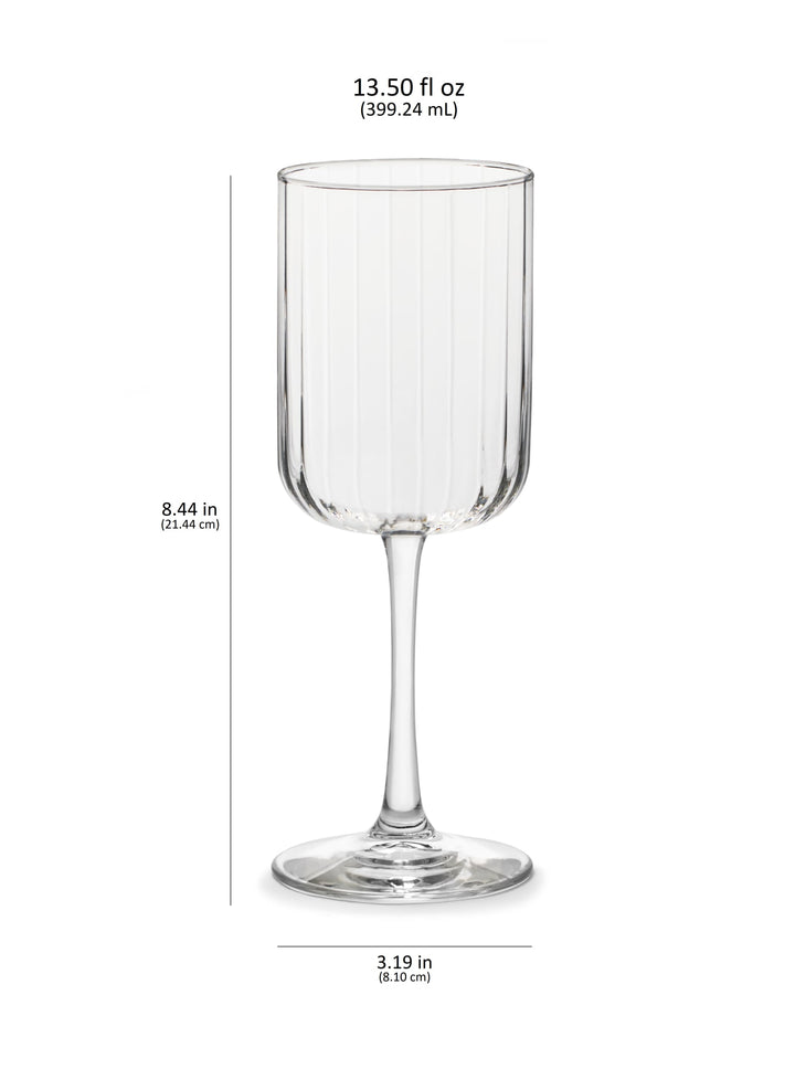 Verres à vin tout usage à panneaux Libbey, 13,5 onces, lot de 4