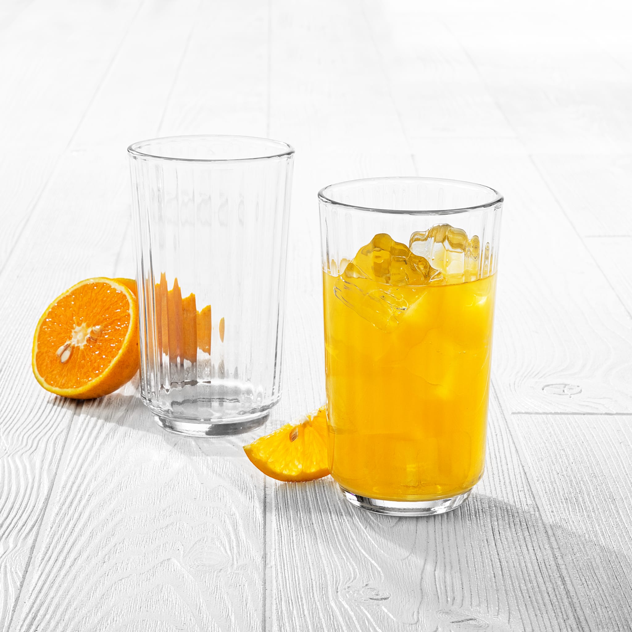 Libbey Paneled Tumbler Drinking Glasses - Thumbnail 2