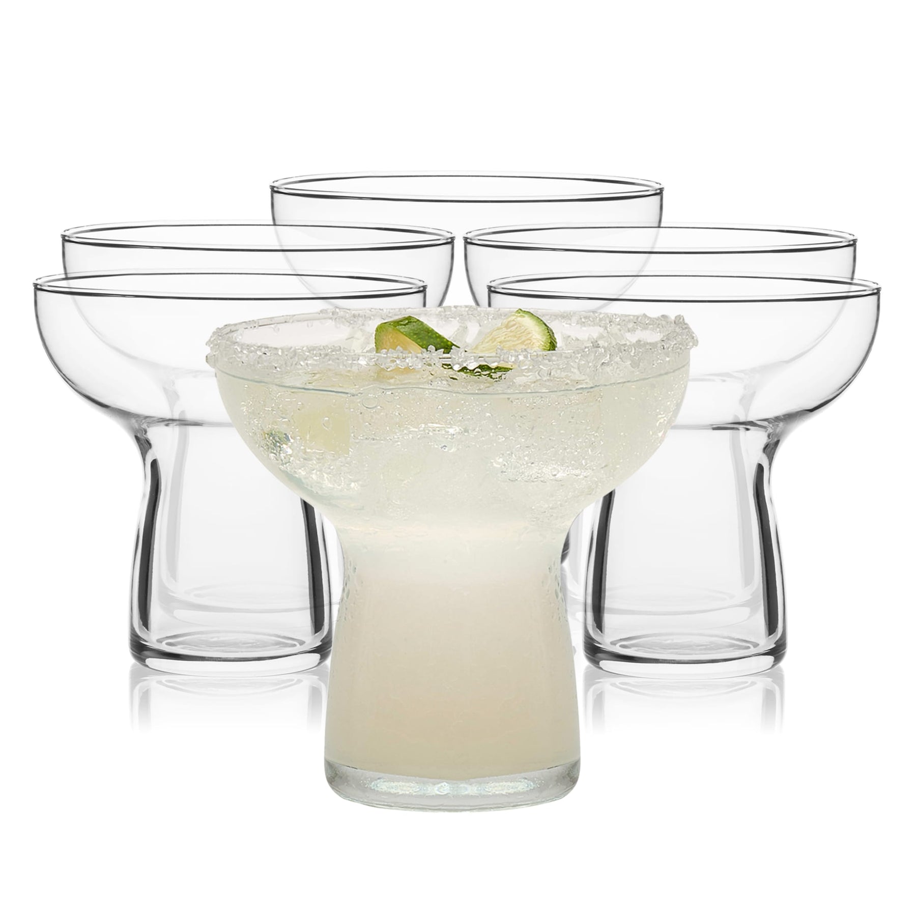Lot De 4 Verres à Martini Sans Pied - 200 Ml - Idéal Cocktails, Margarita, Desserts - Léger Et Incassable - 3