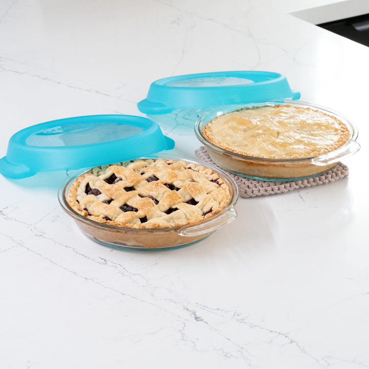 Durable glass is oven, microwave, freezer, and dishwasher safe for versatile everyday use.