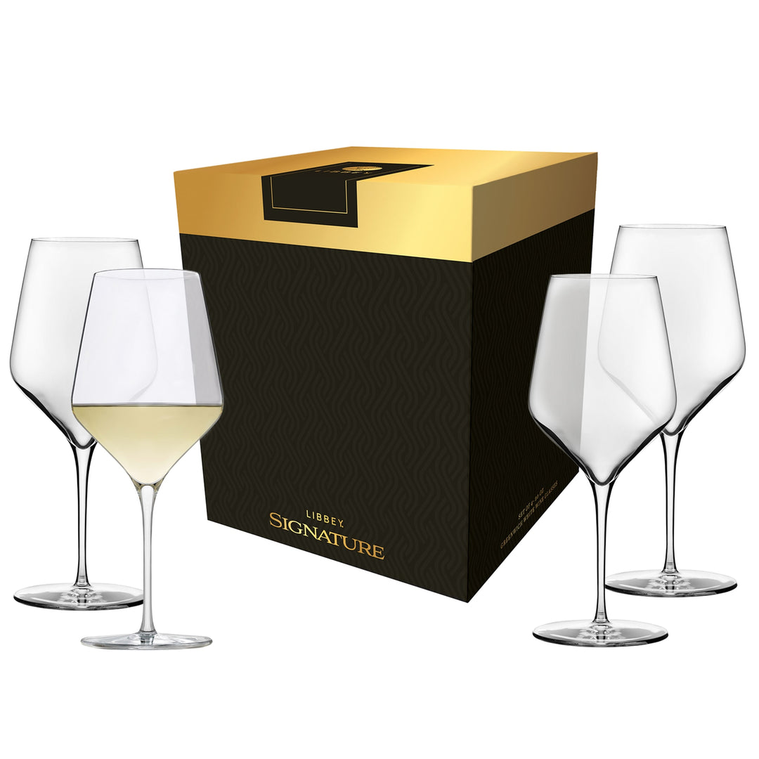 Elegant angular bowl highlights aromas and flavors for red, white, or rosé wines.