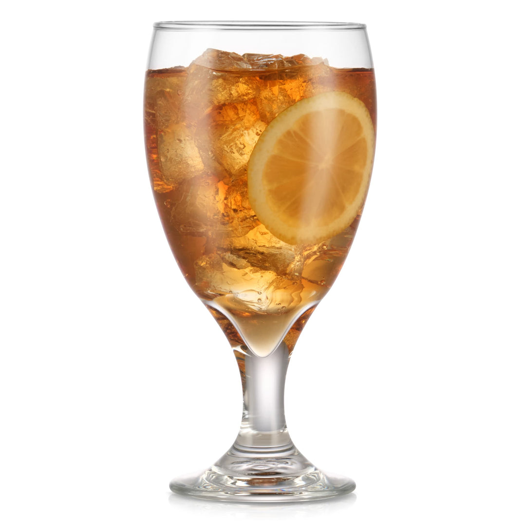All-purpose glass works equally well with iced tea, lemonade or sangria
