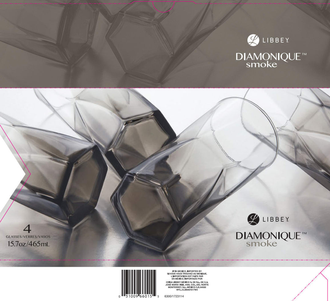 1710860/71491 Diamonique 4 Pc Smoke Cooler 15.7 oz. 16/Case