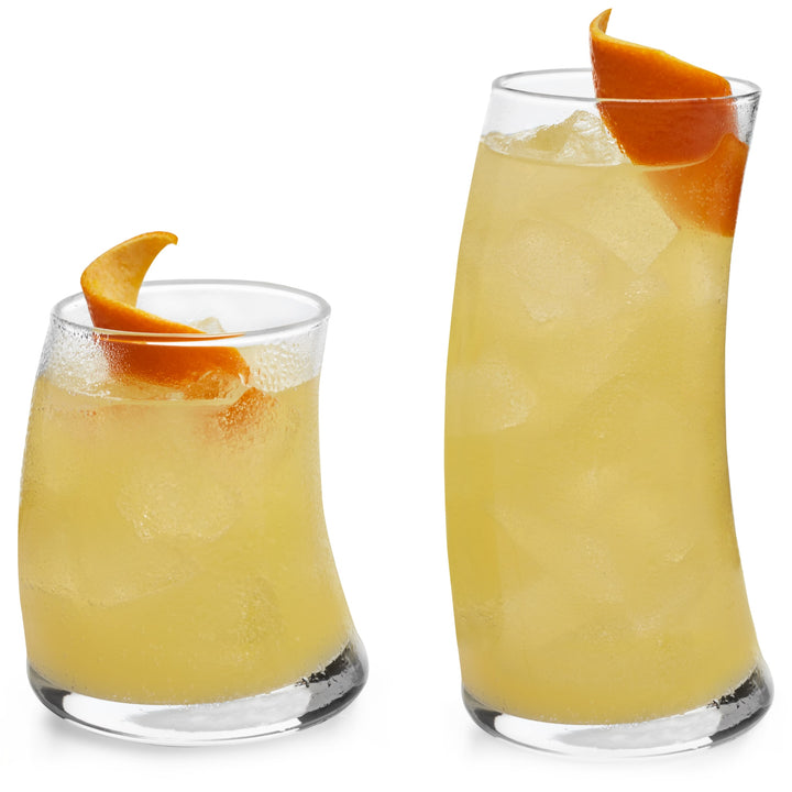 One of the most fun and edgy glass sets Libbey has ever produced - the cheeky curved shape is a surefire conversation starter!