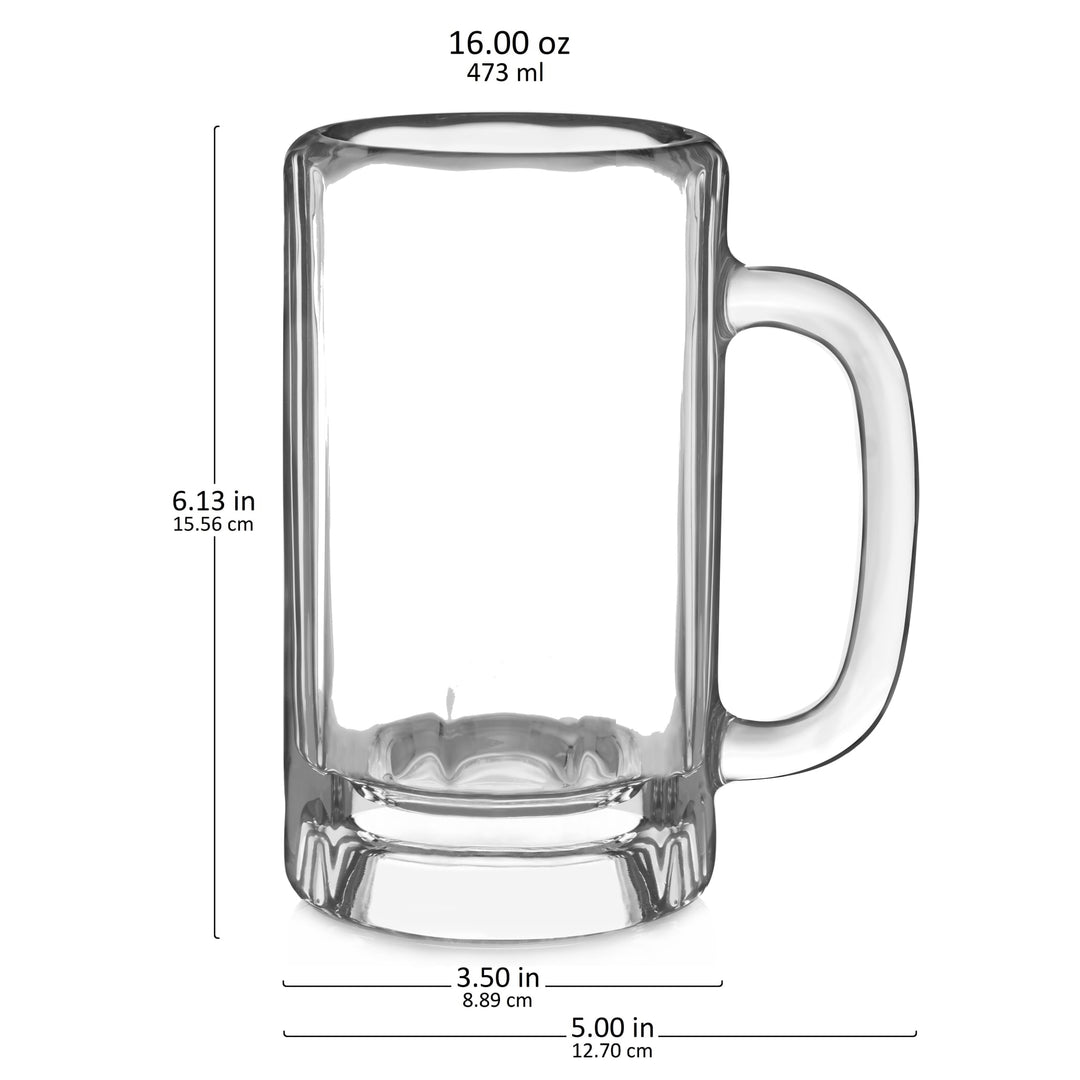 Libbey Heidelberg Lot de 4 chopes à bière en verre 16 oz