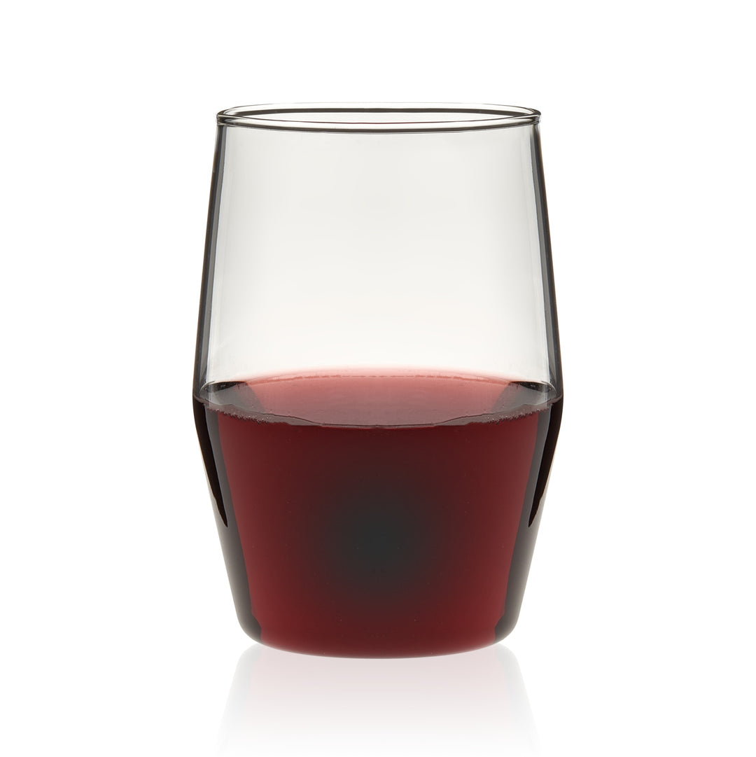 Handmade drinking glasses with unique ovular design — twelve 17-ounce tumblers