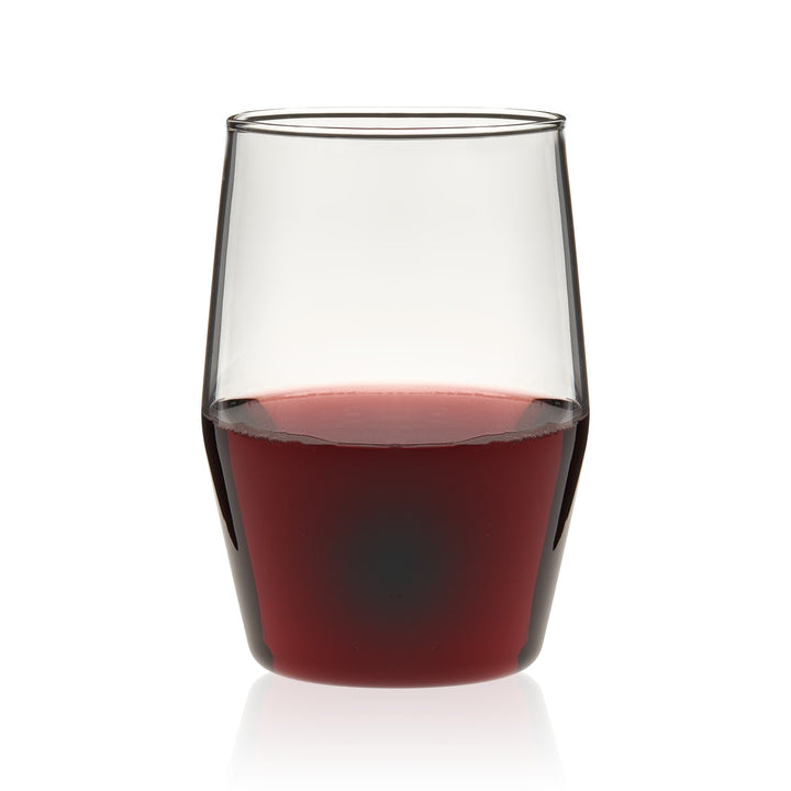 Handmade drinking glasses with unique ovular design — twelve 17-ounce tumblers