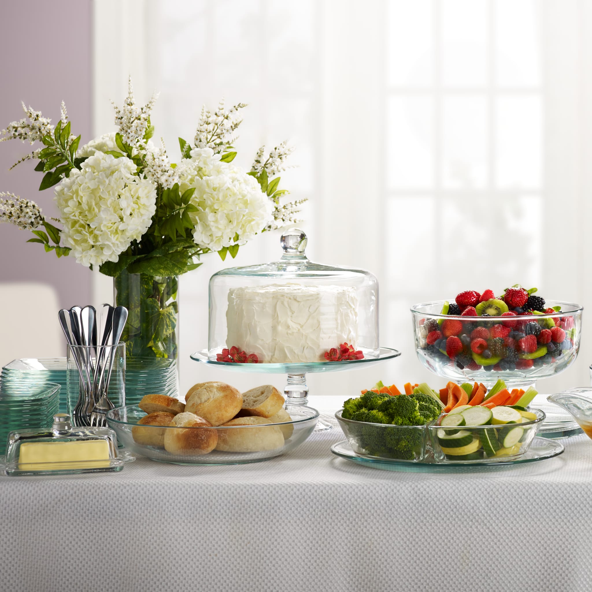 Libbey Selene Glass Cake Stand with Dome – Libbey Shop