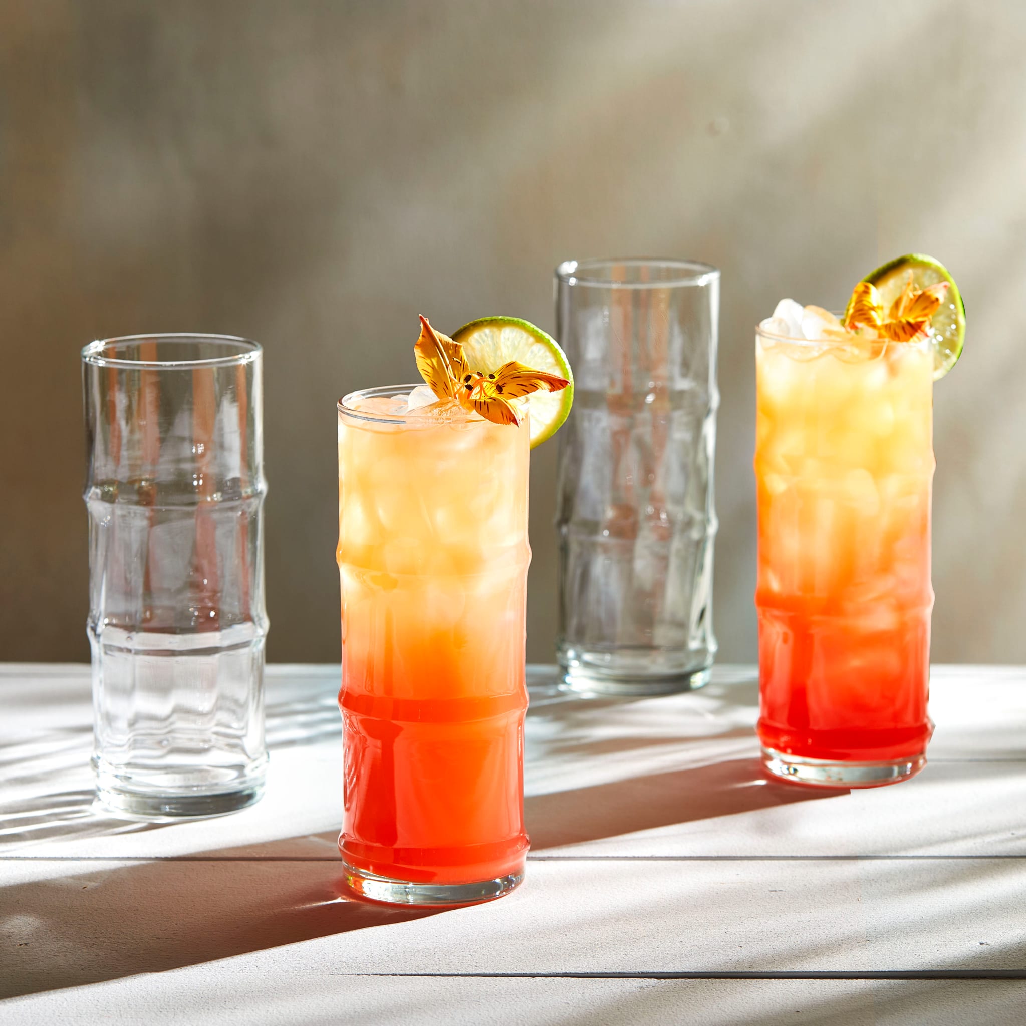 Libbey Tiki Bamboo Highball Drinking Glasses - Thumbnail 4