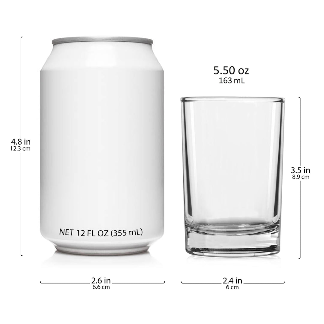 Includes 8, 5.5-ounce juice glasses (2.38-inch diameter by 3.5-inch height)