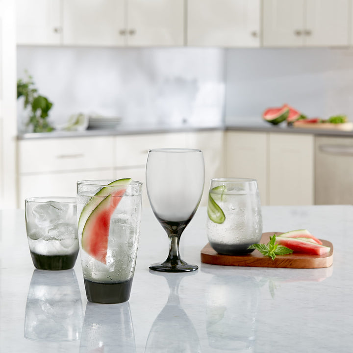 Ensemble de 16 verres à whisky et gobelets Libbey Classic Smoke
