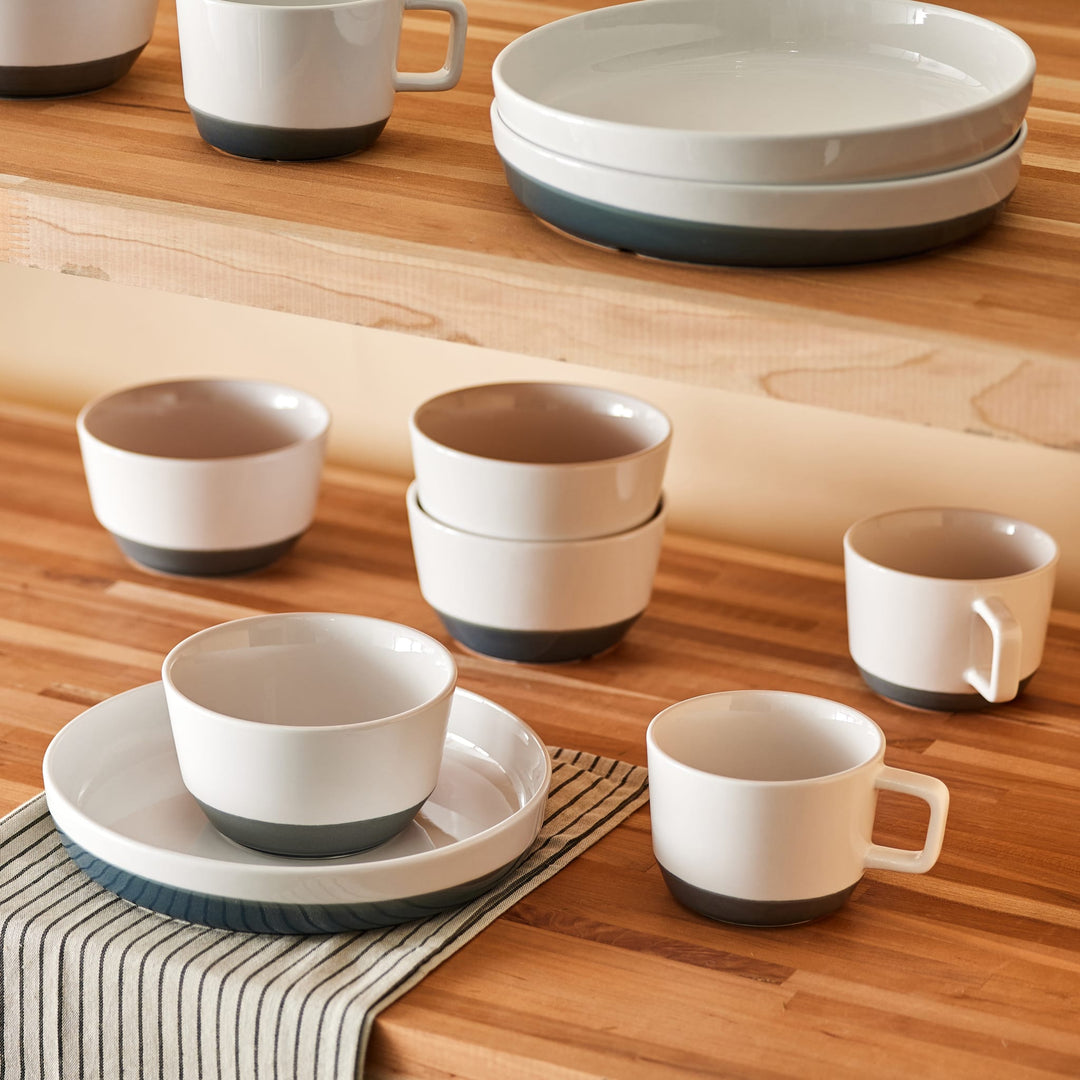 Stackable designs keep your dinnerware organized and save space in your pantry