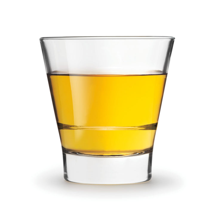 Large-capacity double old fashioned has wide rim with room for the ice