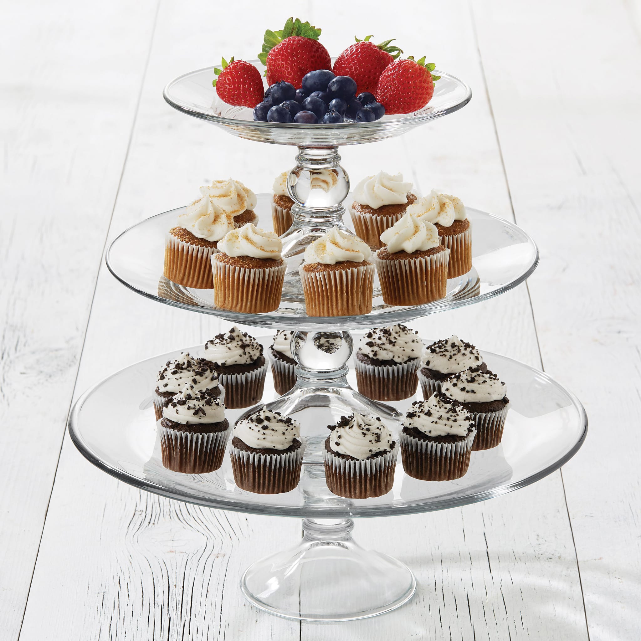 Libbey Selene 3 Tier Glass Footed Server Set – Libbey Shop