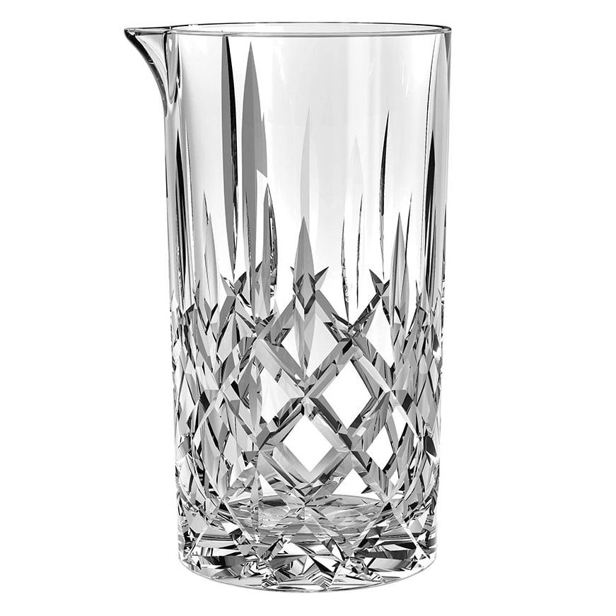 Brilliant, high-quality cut crystal glass enhances light refraction, communicating top-shelf luxury