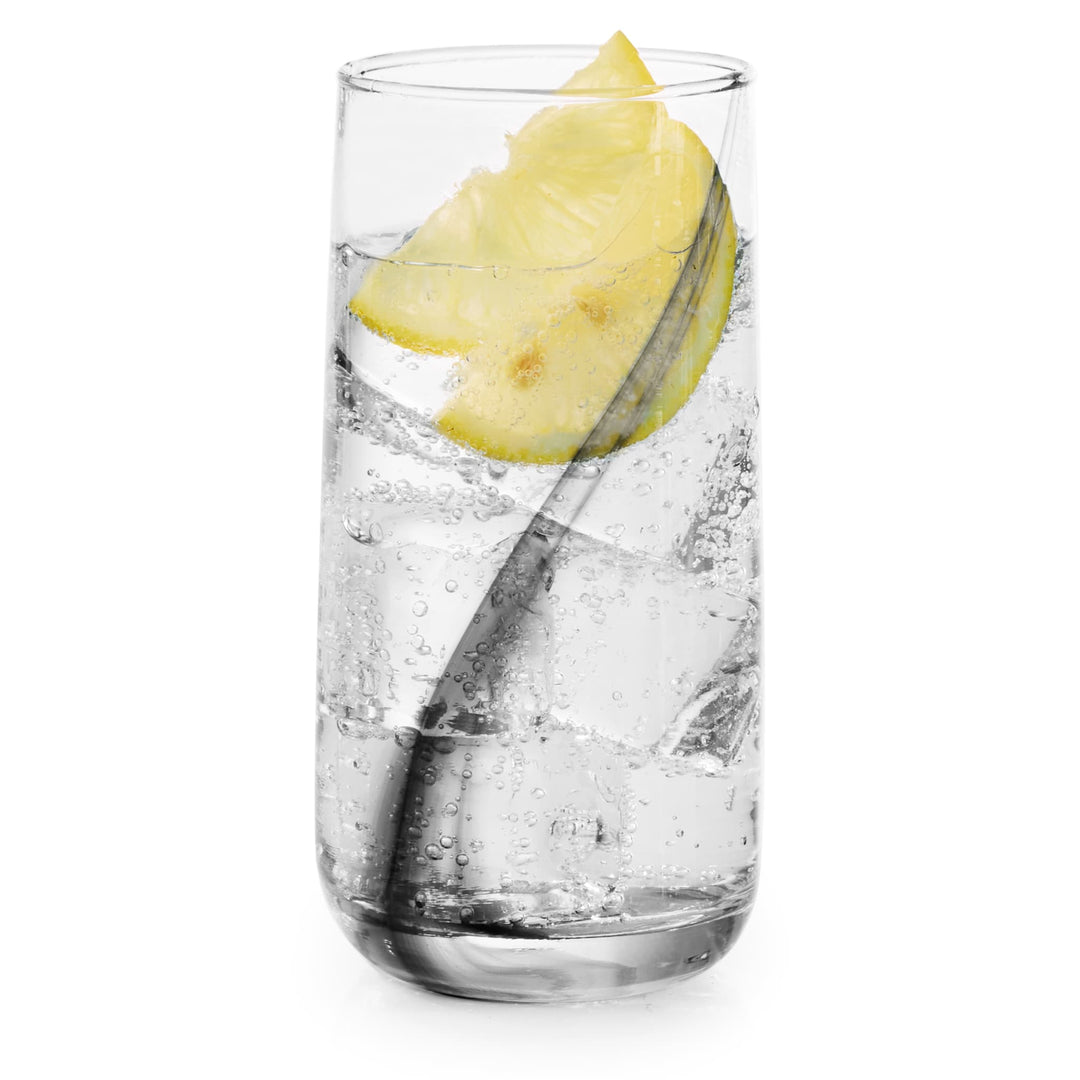 Designed for effortless cleanup, these glasses retain their swirl detail and shine wash after wash.