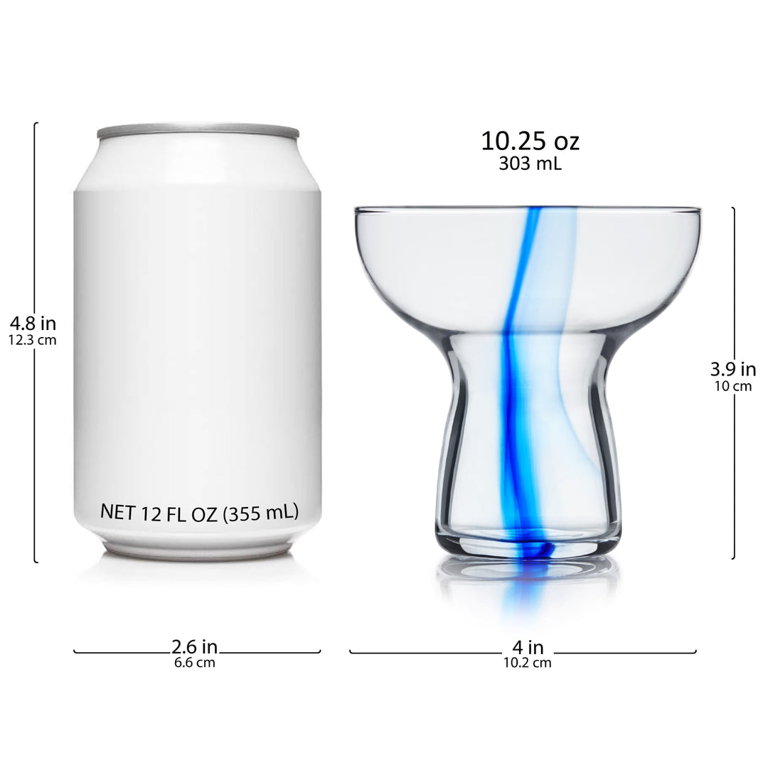 Libbey Blue Ribbon Stemless Margarita Glasses, 10.25 ounce, Set of 6