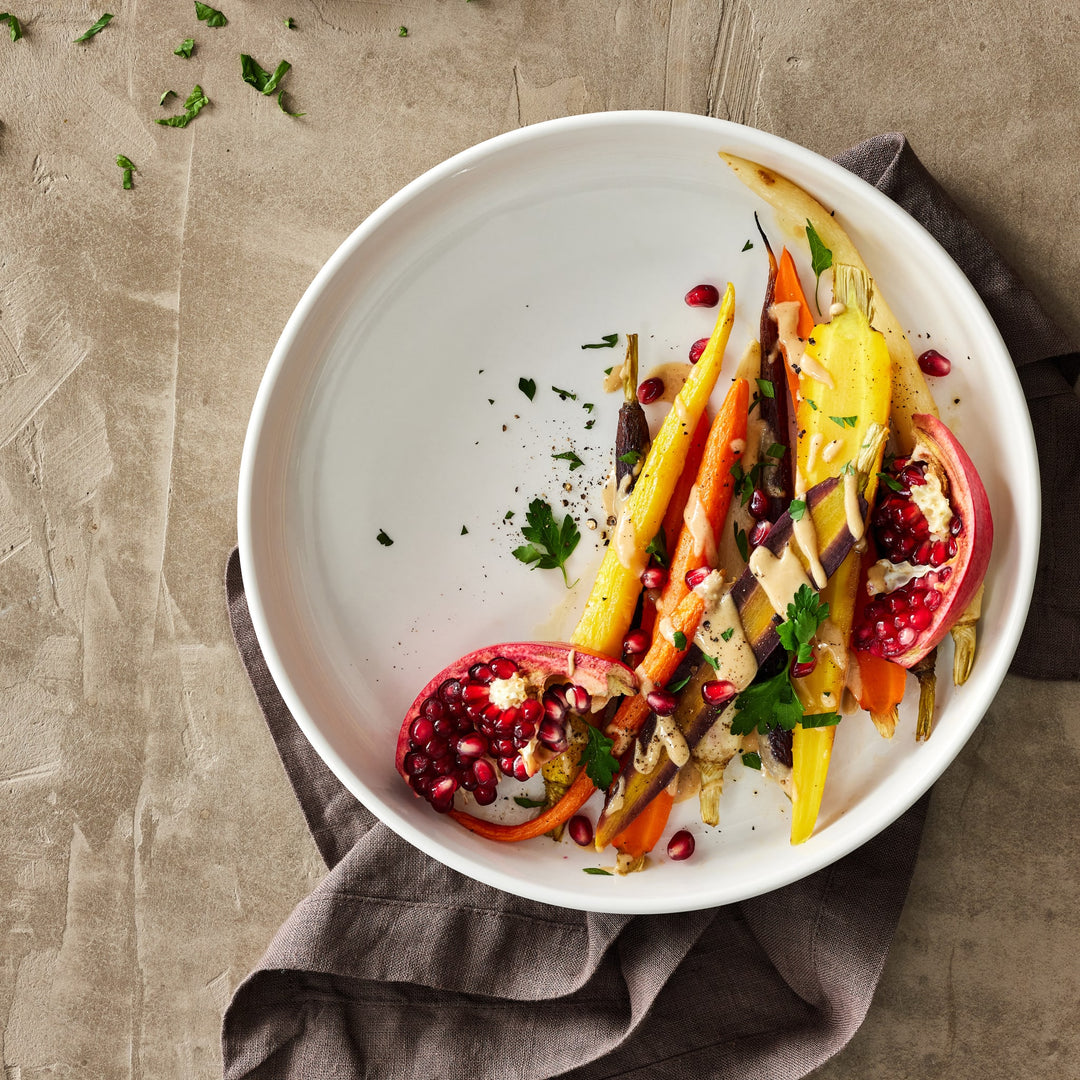 Details like high walls, unexpected angles and a smooth, speckled surface add contemporary flair