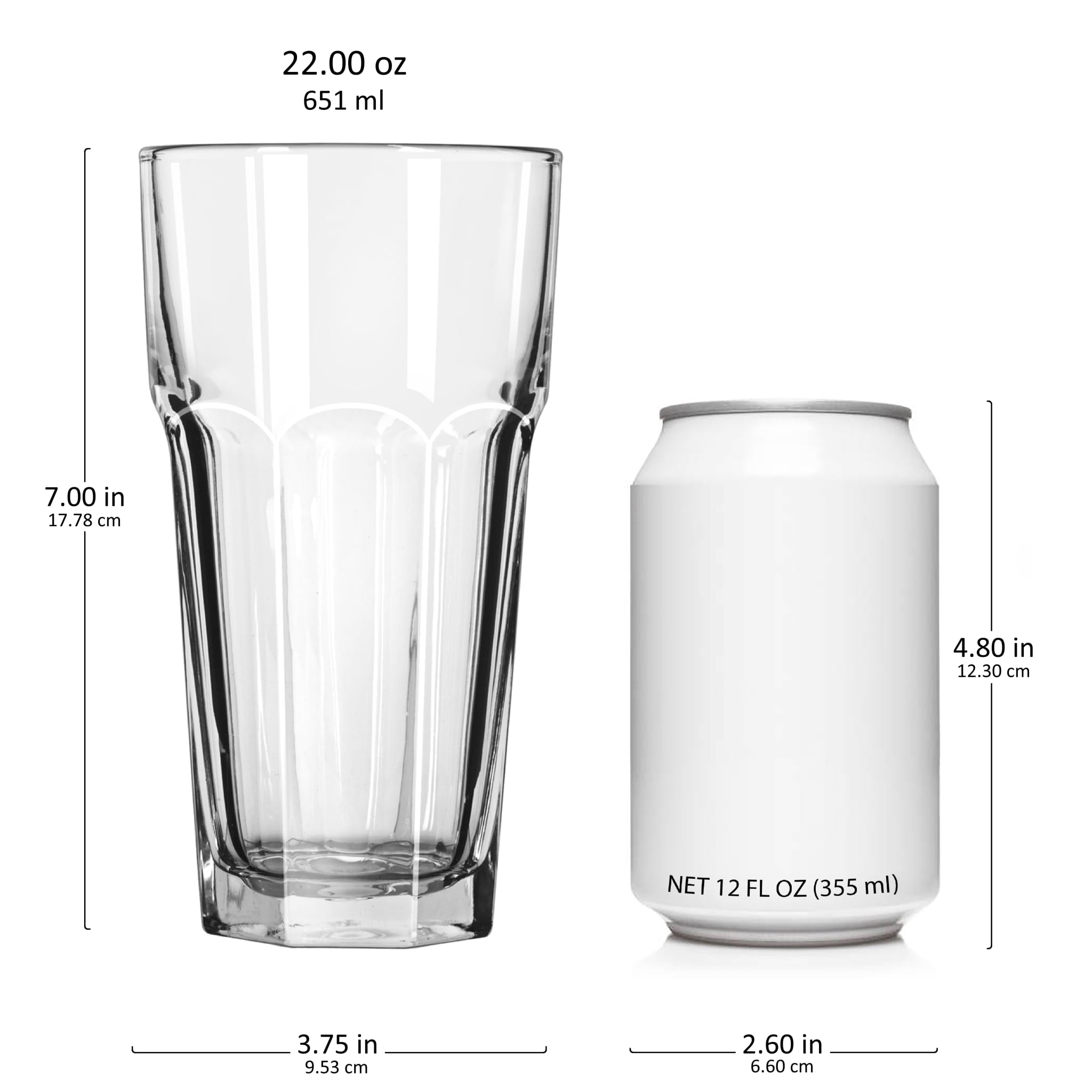 ティップリン産クラスター-27-5 Libbey Gibraltar DuraTuff Iced Tea Glasses, 22 Ounce, Set of 12