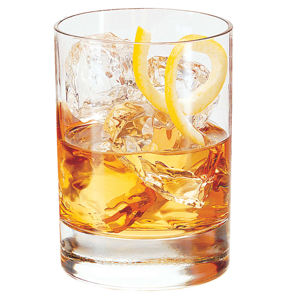 Double Old Fashioned glass has heavy base for added stability