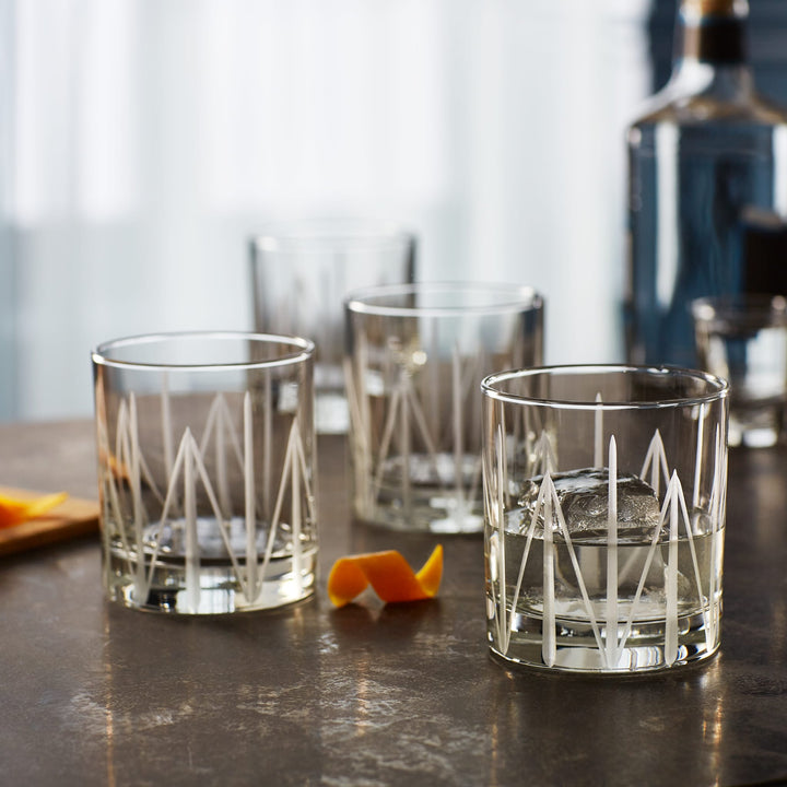 Versatile set of glasses coordinates easily with your existing barware, making a beautiful addition to your home collection