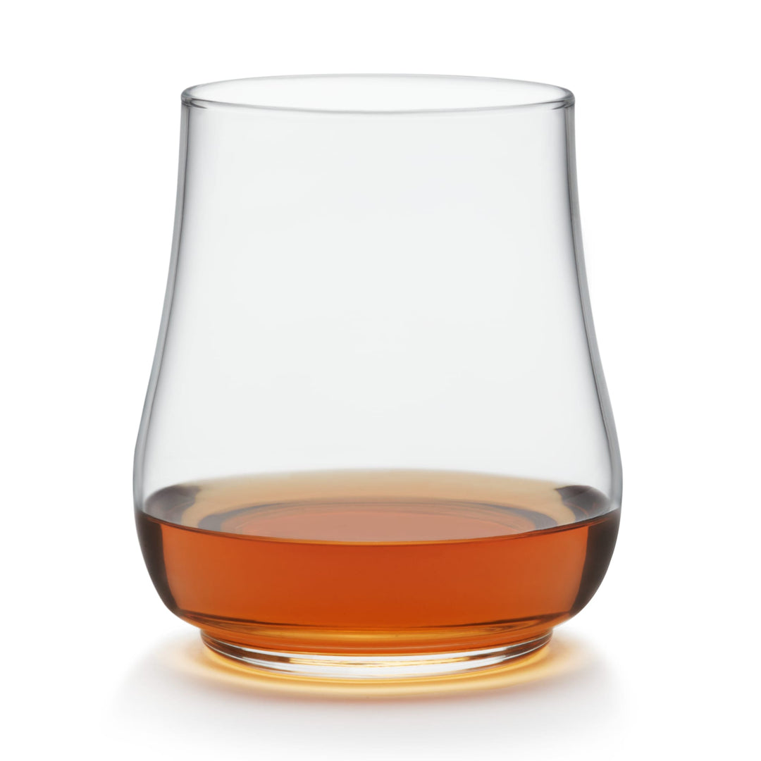 Stackable stemless glass perfect for any beverage, including red and white wine, bourbon, specialty cocktails and more