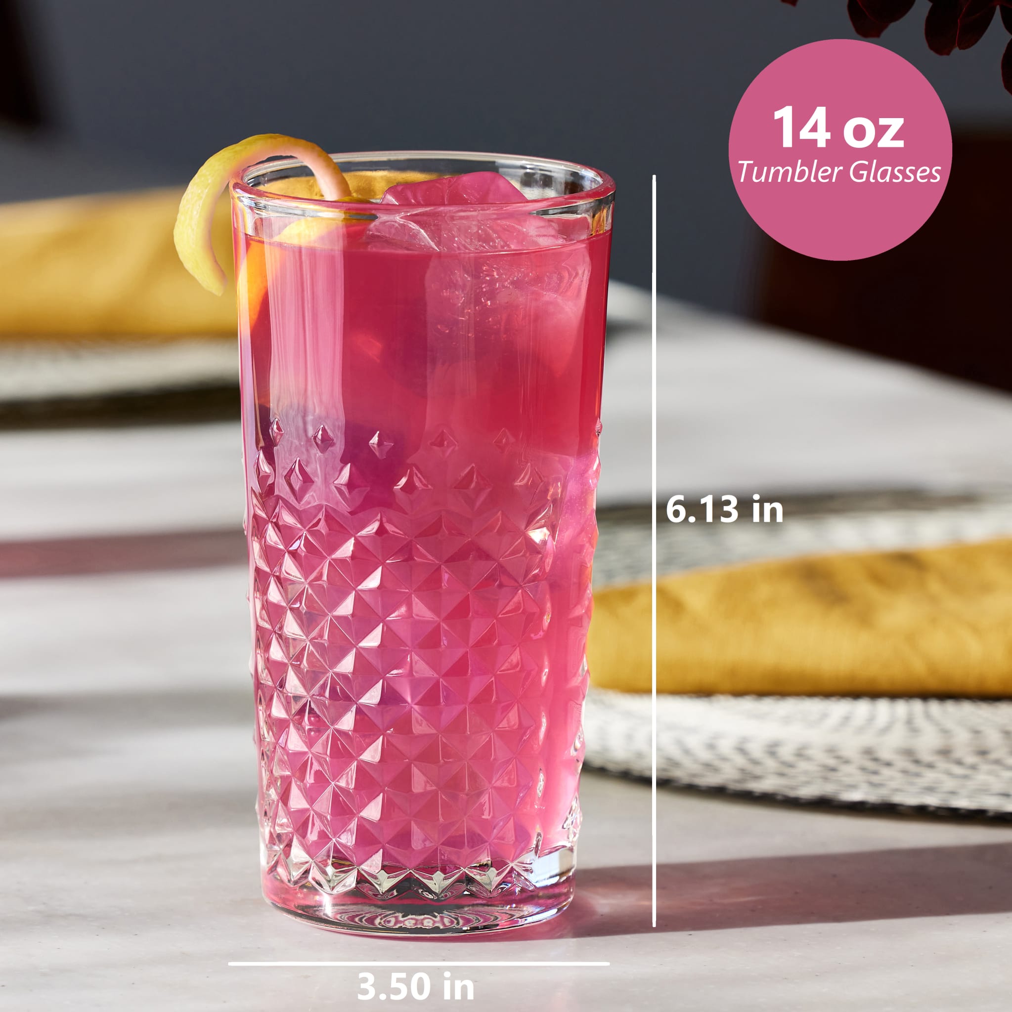 Libbey Carats Tumbler Glasses - Thumbnail 5