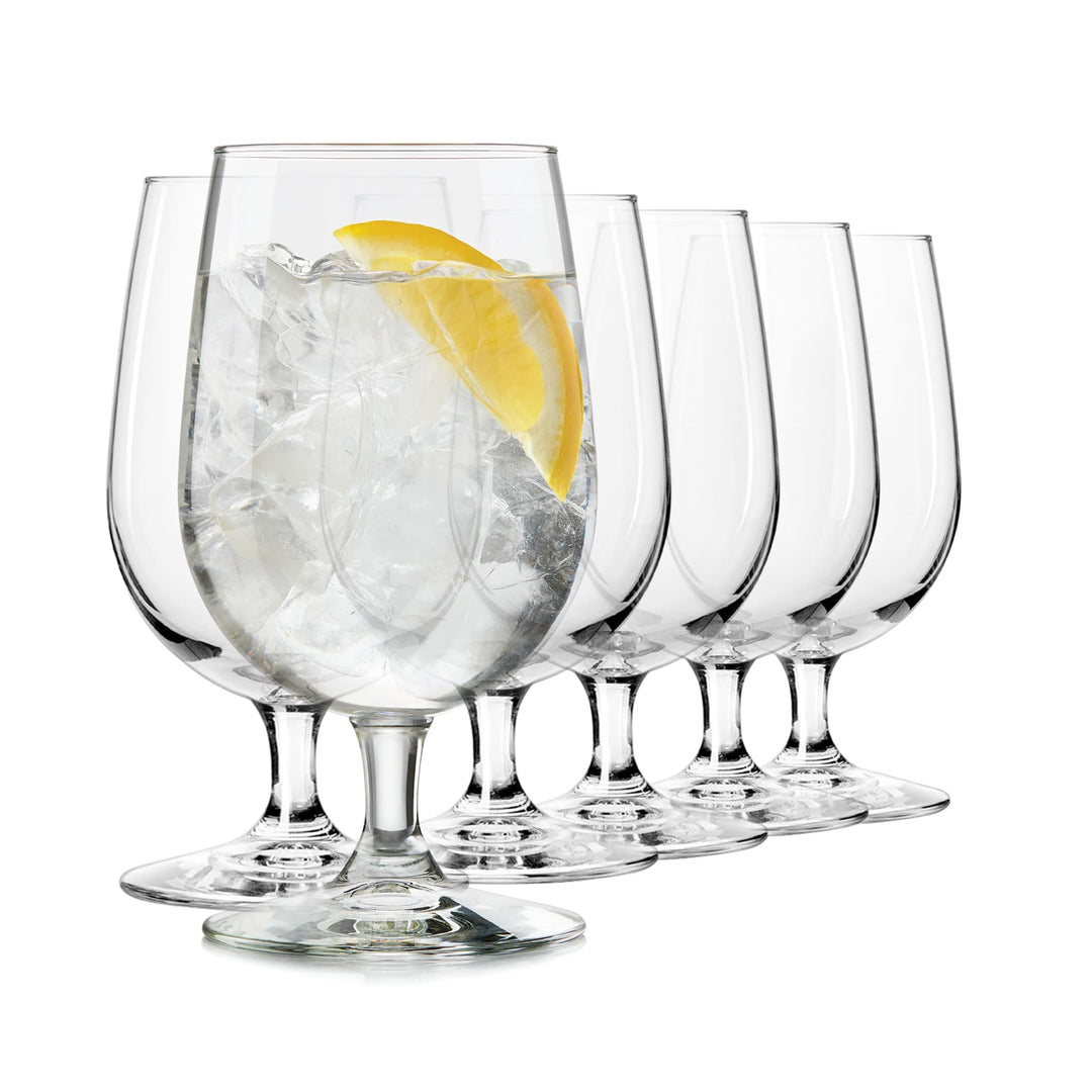 Have these versatile water goblets on hand to serve beer, cocktails, water and wine