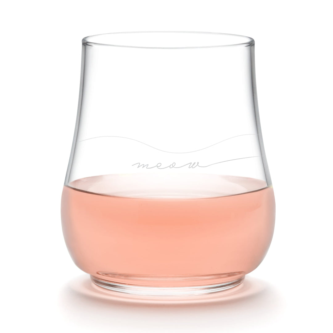 Vasos multiusos Libbey Modern Pets Meow, 17 onzas, juego de 4
