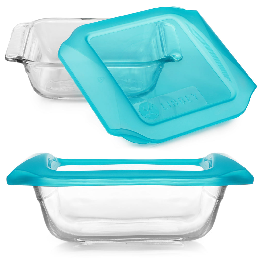 Patented stackable design allows the dishes to nest together, saving space in cabinets, fridges, or freezers.
