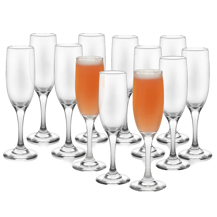 Gorgeous blossom shape looks great on your table and feels smooth in your hand while accentuating your sparkling wine's driest flavors
