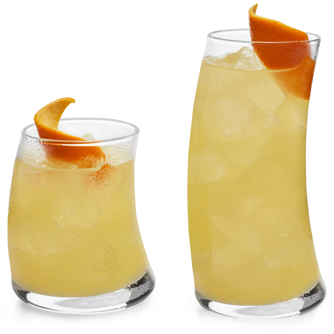 One of the most fun and edgy glass sets Libbey has ever produced - the cheeky curved shape is a surefire conversation starter!