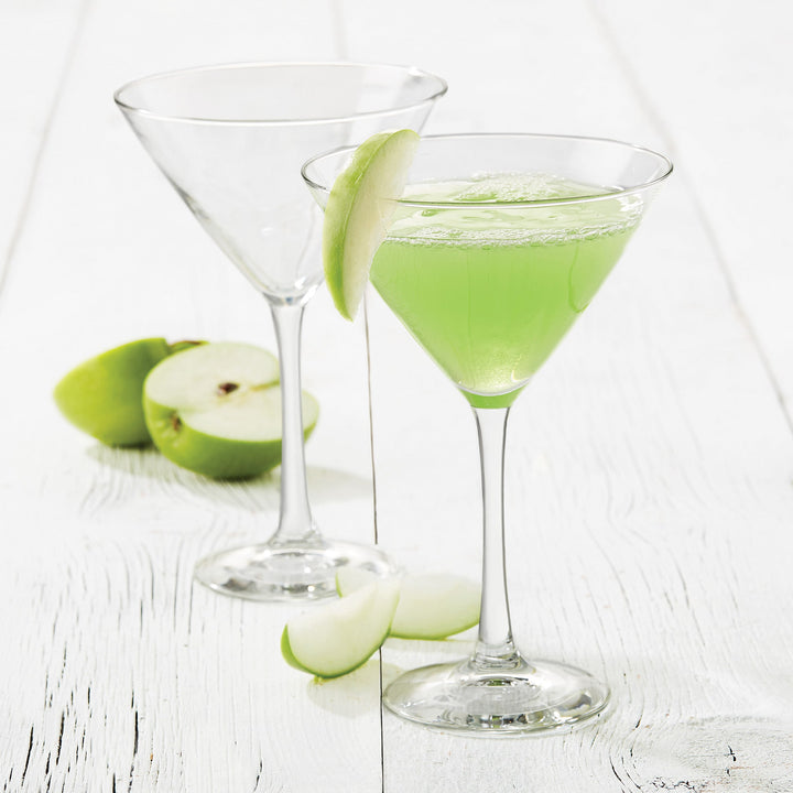 Includes 6, 12-ounce martini glasses