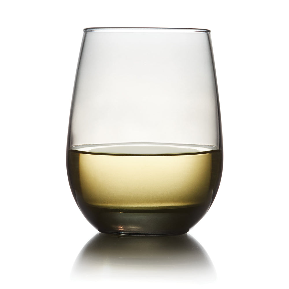 Add color and a higher price point to your wine and water service with a colorful stemless option