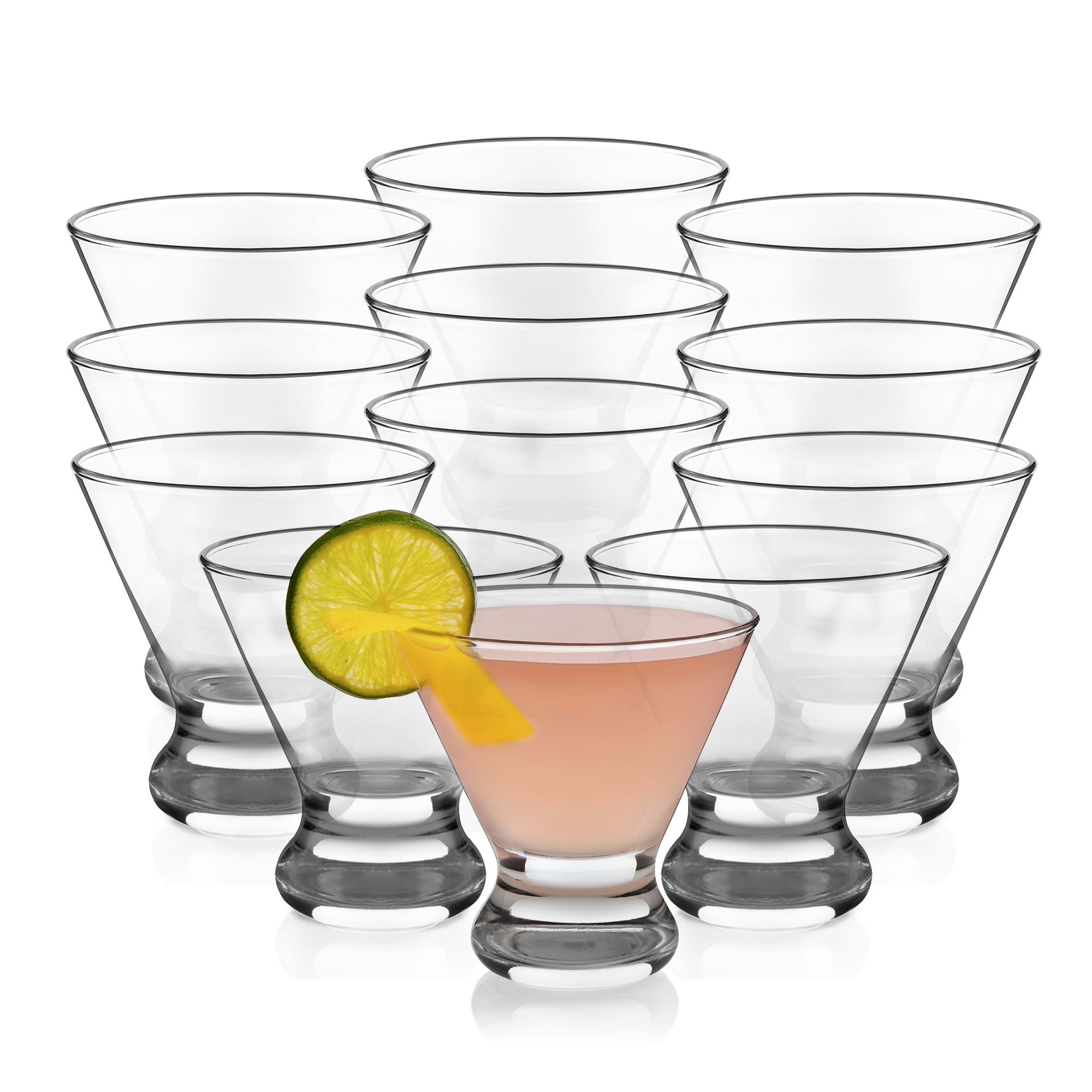 Libbey Cosmopolitan Martini Party Glasses, 8.25 ounce, Set of 12