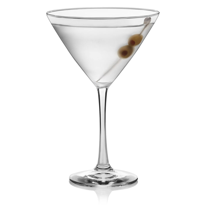Generous capacity of the classic triangular martini bowl keeps every guest satisfied