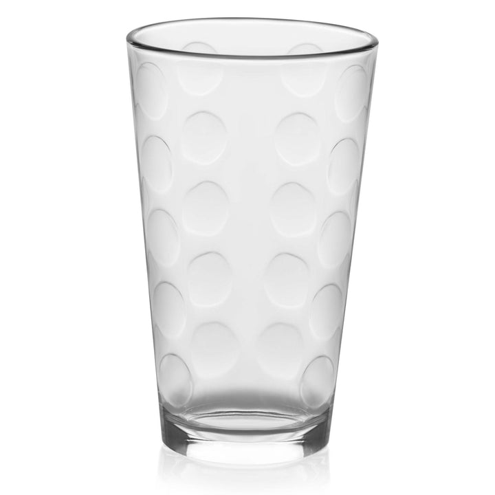 Includes 8, 16-ounce glass tumblers