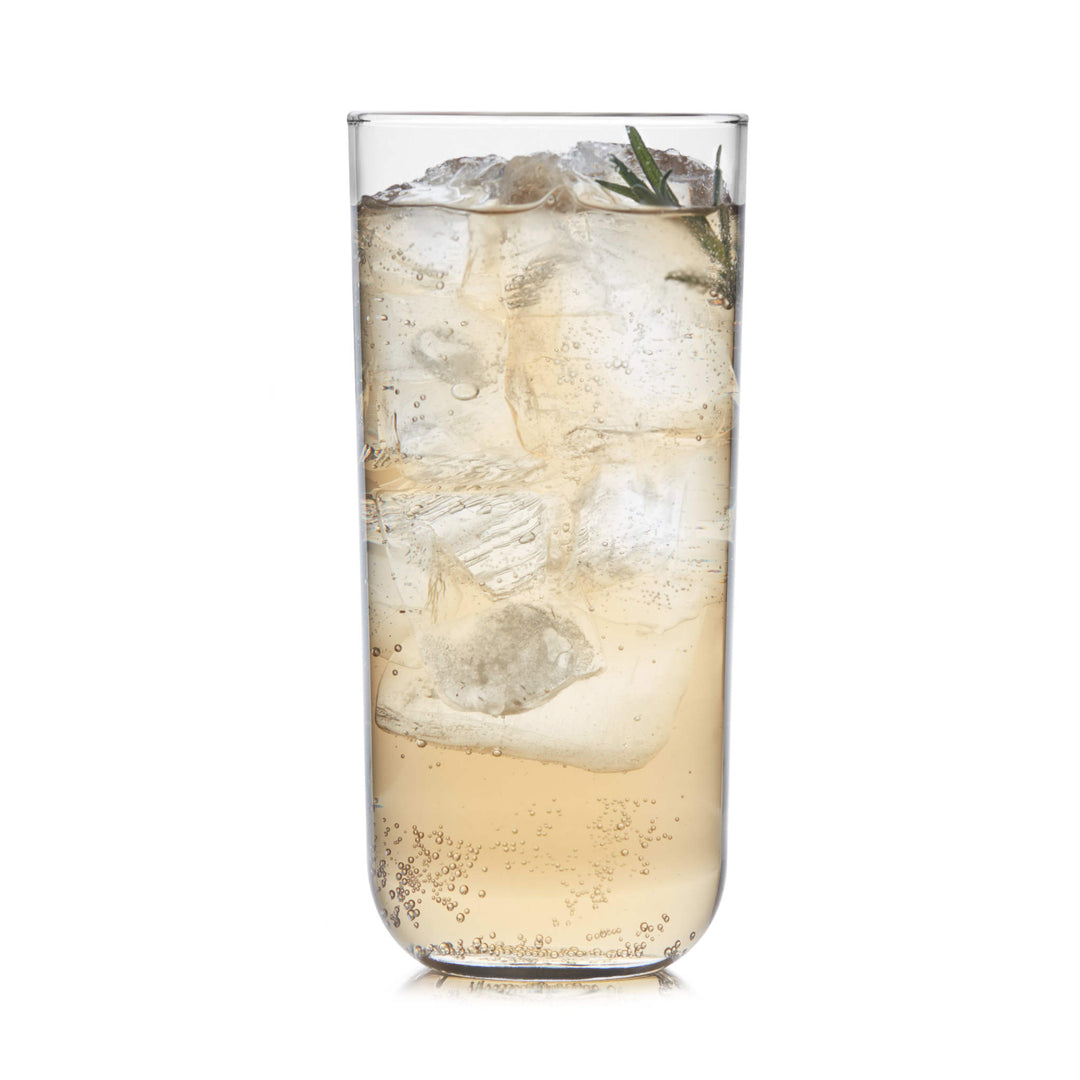 Sophisticated and versatile set of 8 tumbler glasses are perfect for styling a wide range of cocktails -- eight 17.75-ounce drinking glasses