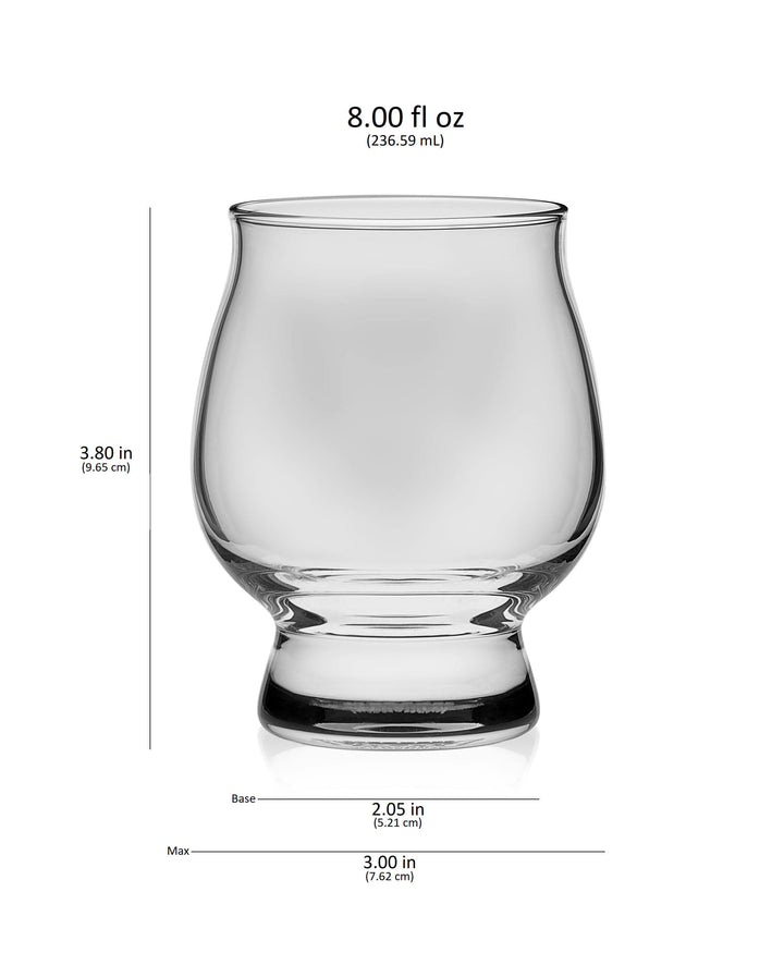 Libbey Signature Kentucky Bourbon Trail Whiskey Glasses, 8-ounce, Set of 4