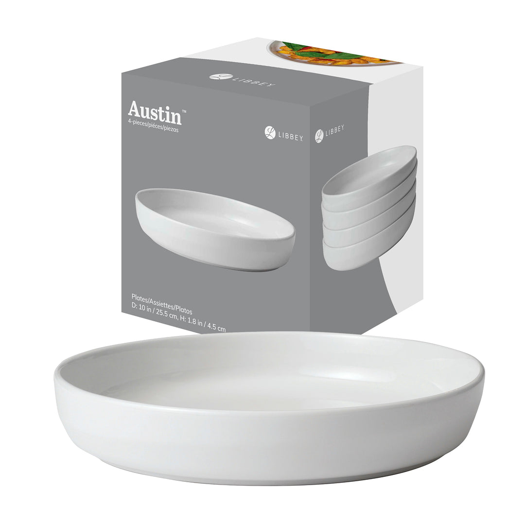 10-inch coupe-style plate is perfect for serving entrees of all kinds