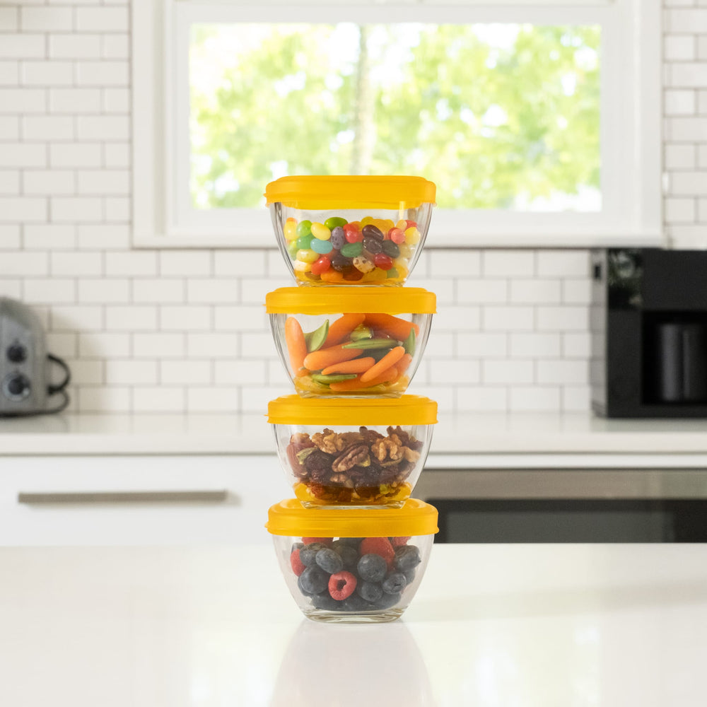 Durable glass bowls are perfect for meal prep, leftovers, and portion control.