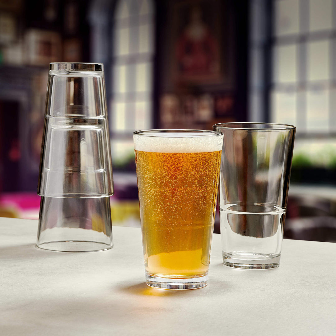 Includes 12, 16-ounce mixing glasses (3.5-inch diameter x 5.88-inch height)