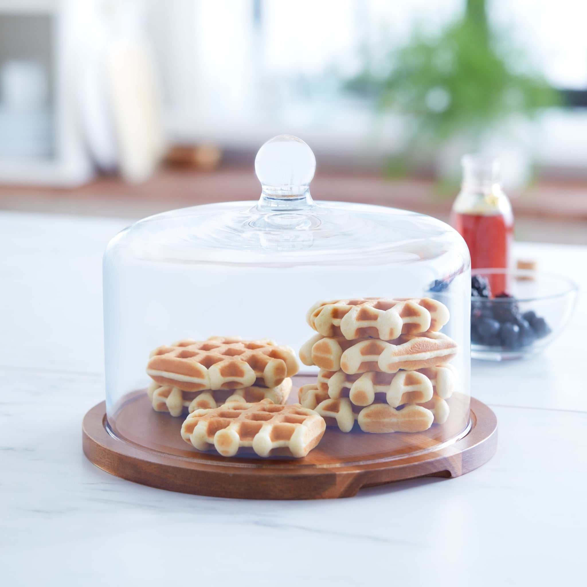 Libbey Acacia Wood Cake Stand