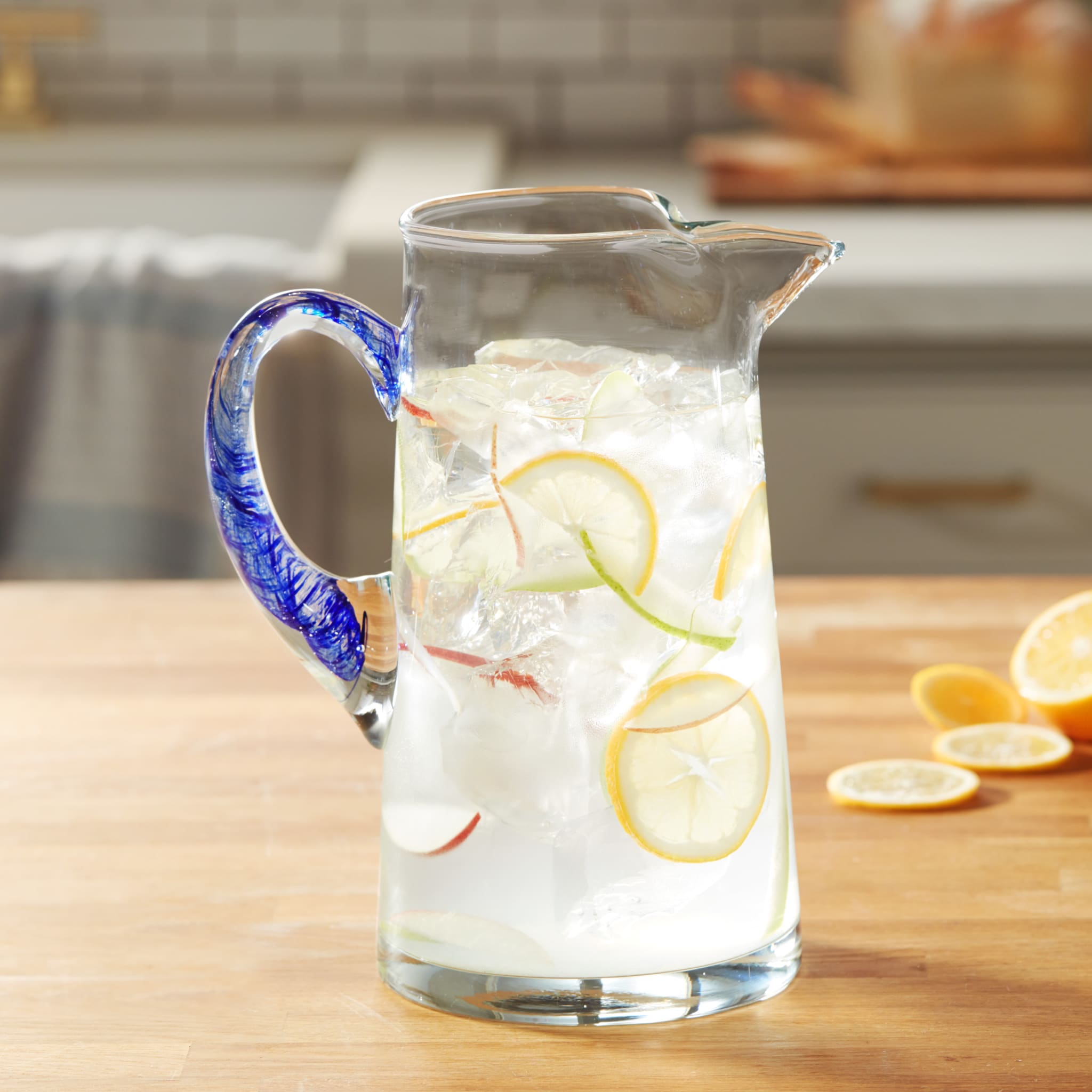 Libbey Cabos Blue Handled Glass Pitcher, 90 ounce – Libbey Shop